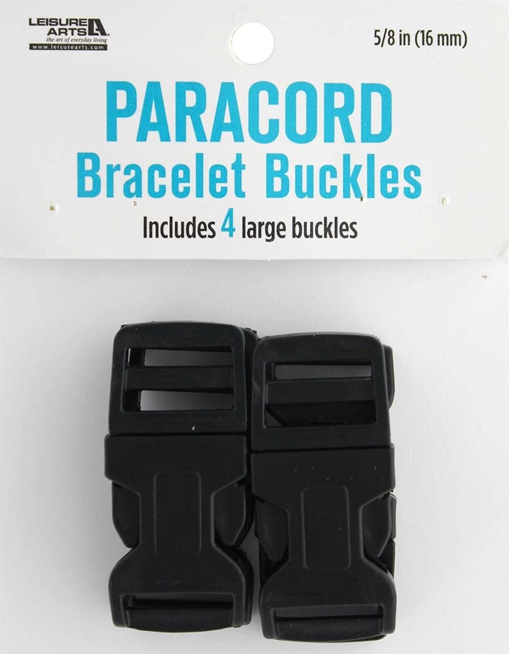 Leisure Arts Buckle Paracord Large Black 4pc – Create stylish crafts with Paracord Buckles, Bracelet Clasps, Paracord Clips, Plastic Buckle Clips & more